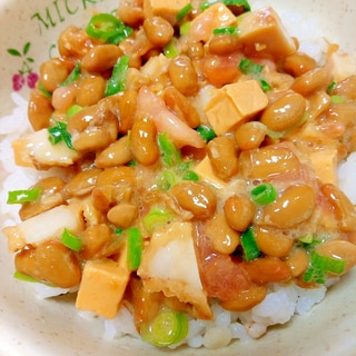 納豆の食べ方-クリスピーチキン＆トマトチーズ♪
